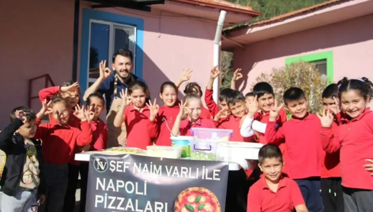 Şef Naim Varlı, İlkokulu Öğrencilerine Pizza Yaptı