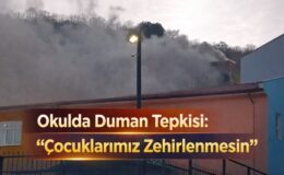 Sinop’taki okulda duman tepkisi: “Çocuklarımız zehirlenmesin”