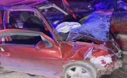 Çorum-İskilip yolunda iki otomobil çarpıştı: 8 yaralı