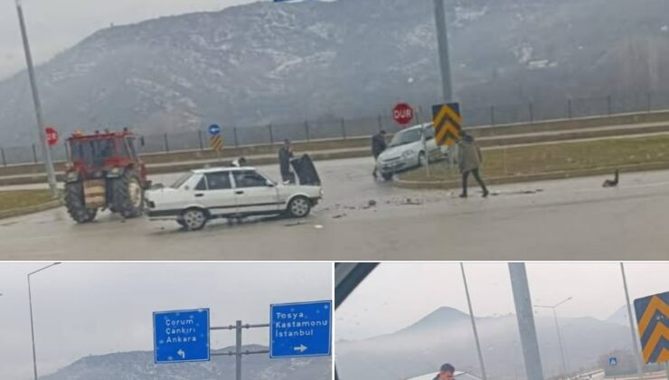 Çorum İskilip’te 2 Araç Çarpıştı