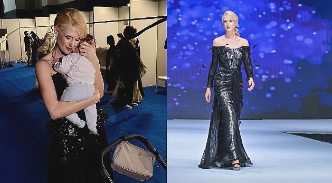 Wilma Elles, İzmir’de Defileye Çocuğuyla Katıldı